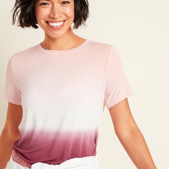 Women's Medium Tie Dye Crew-Neck Old Navy T-Shirt Short Sleeve - Picture 1 of 9